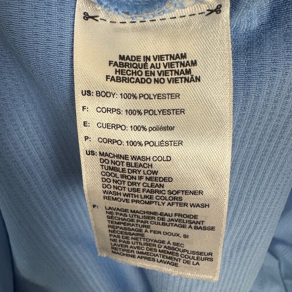 Adidas Advantage Golf Polo L Light Blue Short Sleeve Sporty Clean Athleisure - Picture 5 of 7